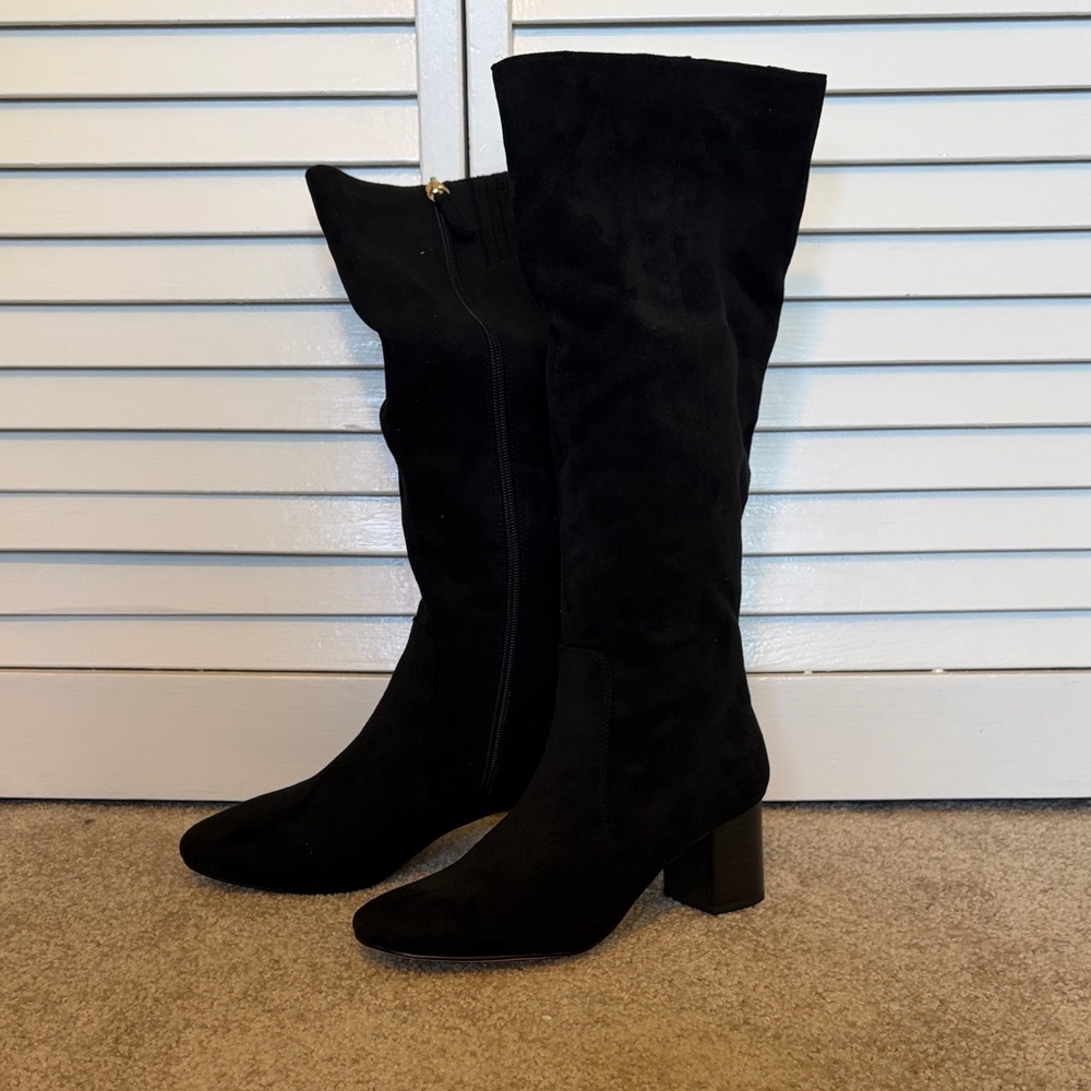 J. Crew Sueded knee-high heeled boots - NWT